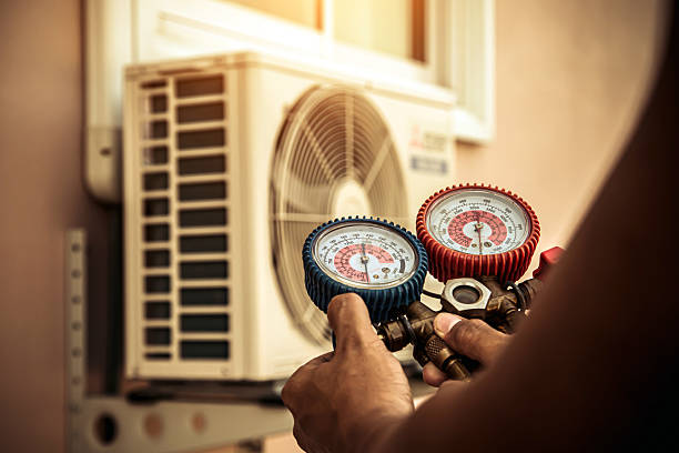 Professional Heat Pump Repair technician working in Chesterville, OH